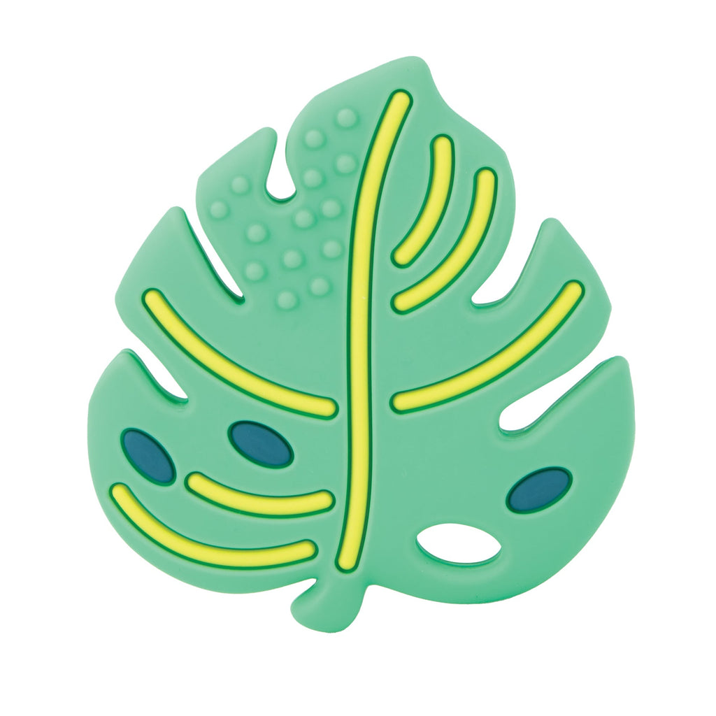 Silicone Teether with Pacifier Clip | Leaf (79QZ)