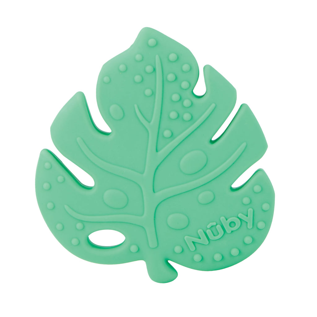 Silicone Teether with Pacifier Clip | Leaf (79QZ)
