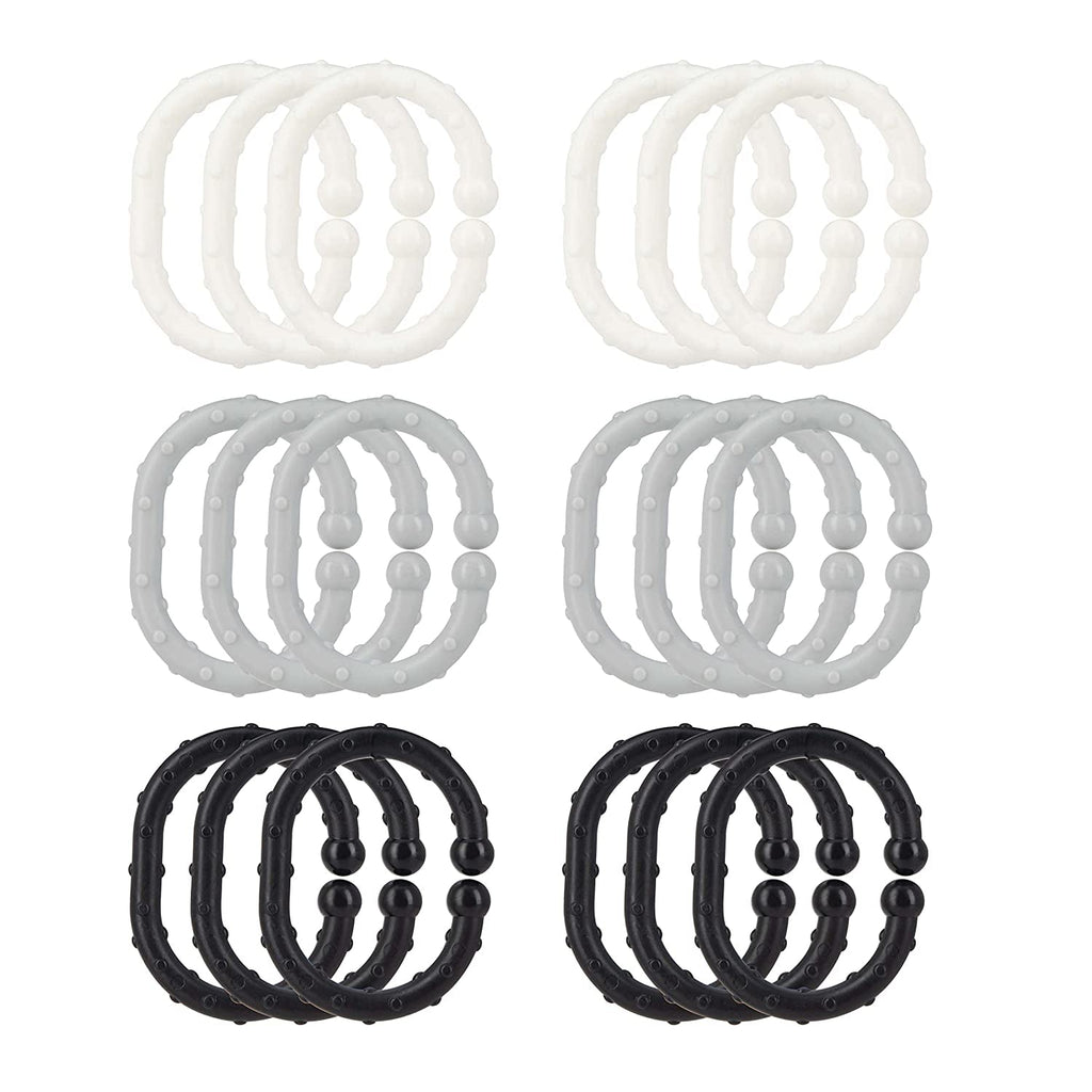 Linkables Teething Toys - Black, Grey, & White - 18 pack (NG5I)
