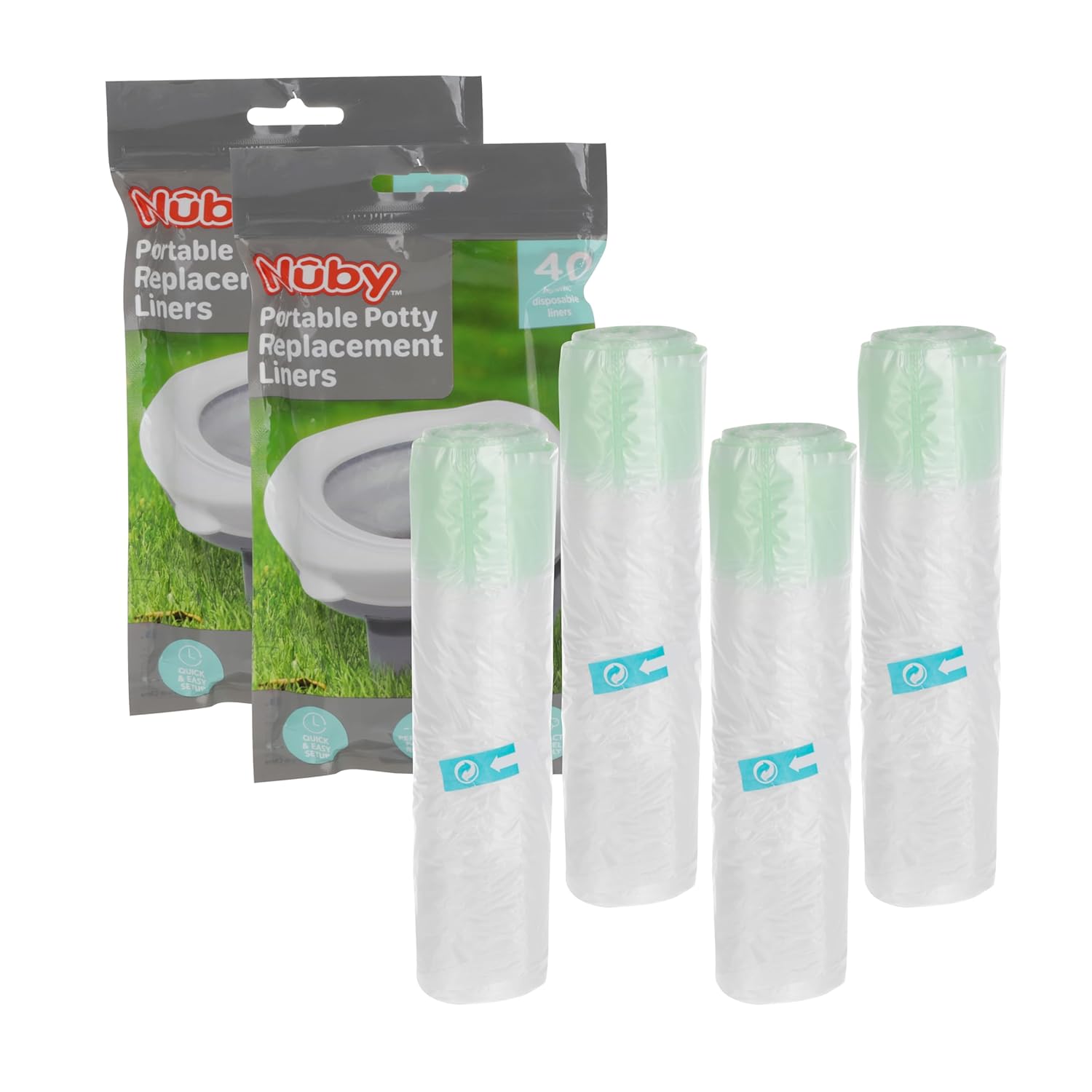 Portable Potty Replacement Liners | 80 Count (KJTG)