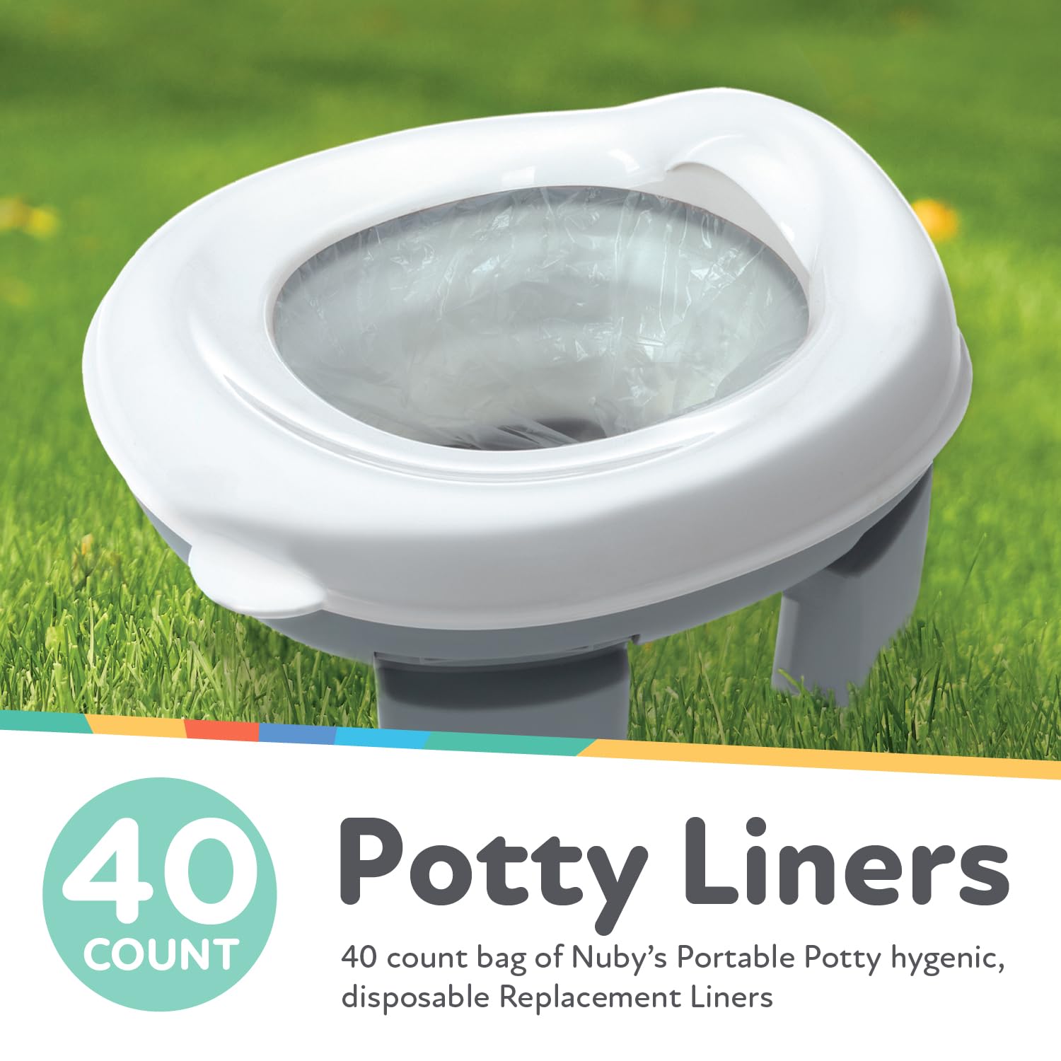 Portable Potty Replacement Liners | 40 Count (1HJK)