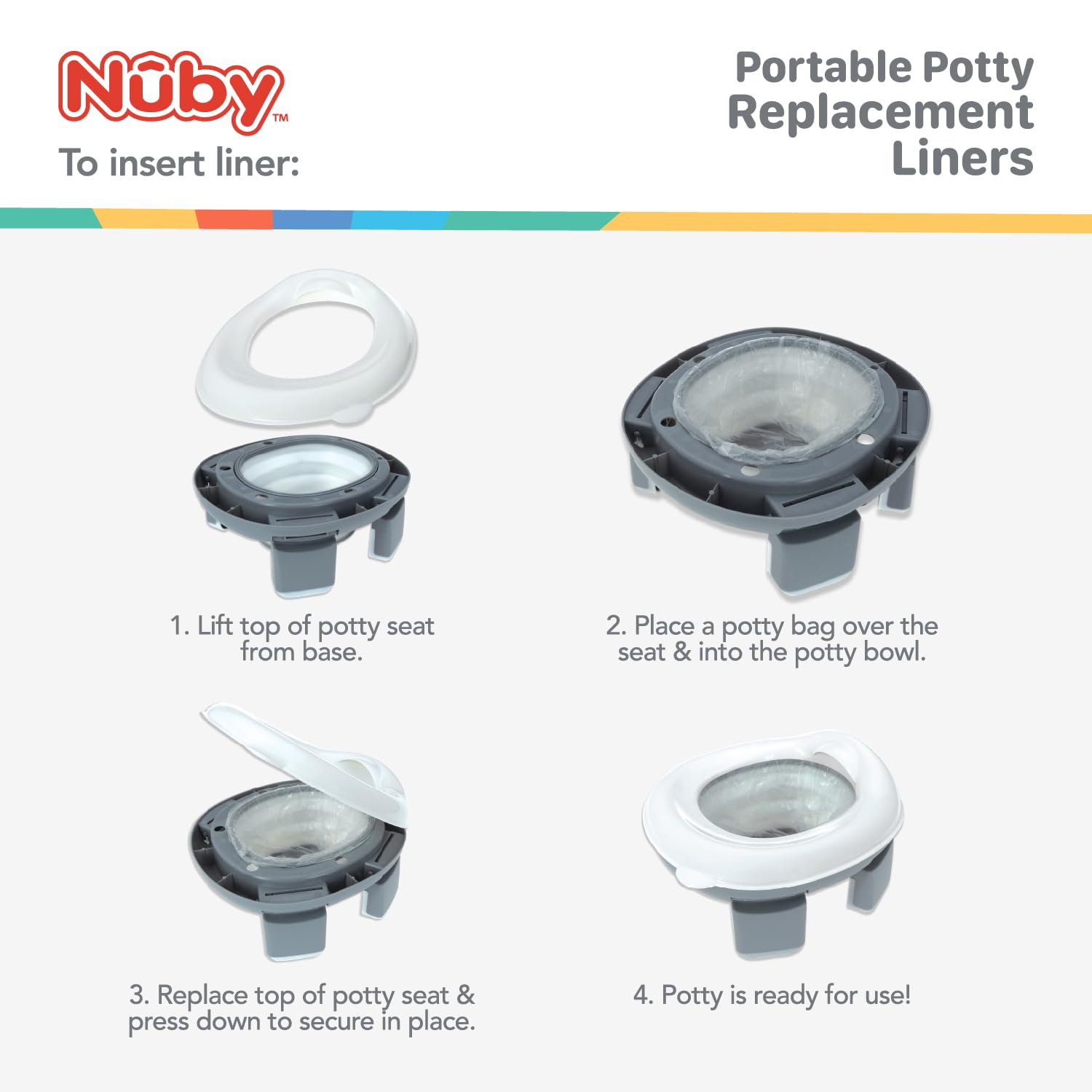 Portable Potty Replacement Liners | 80 Count (KJTG)