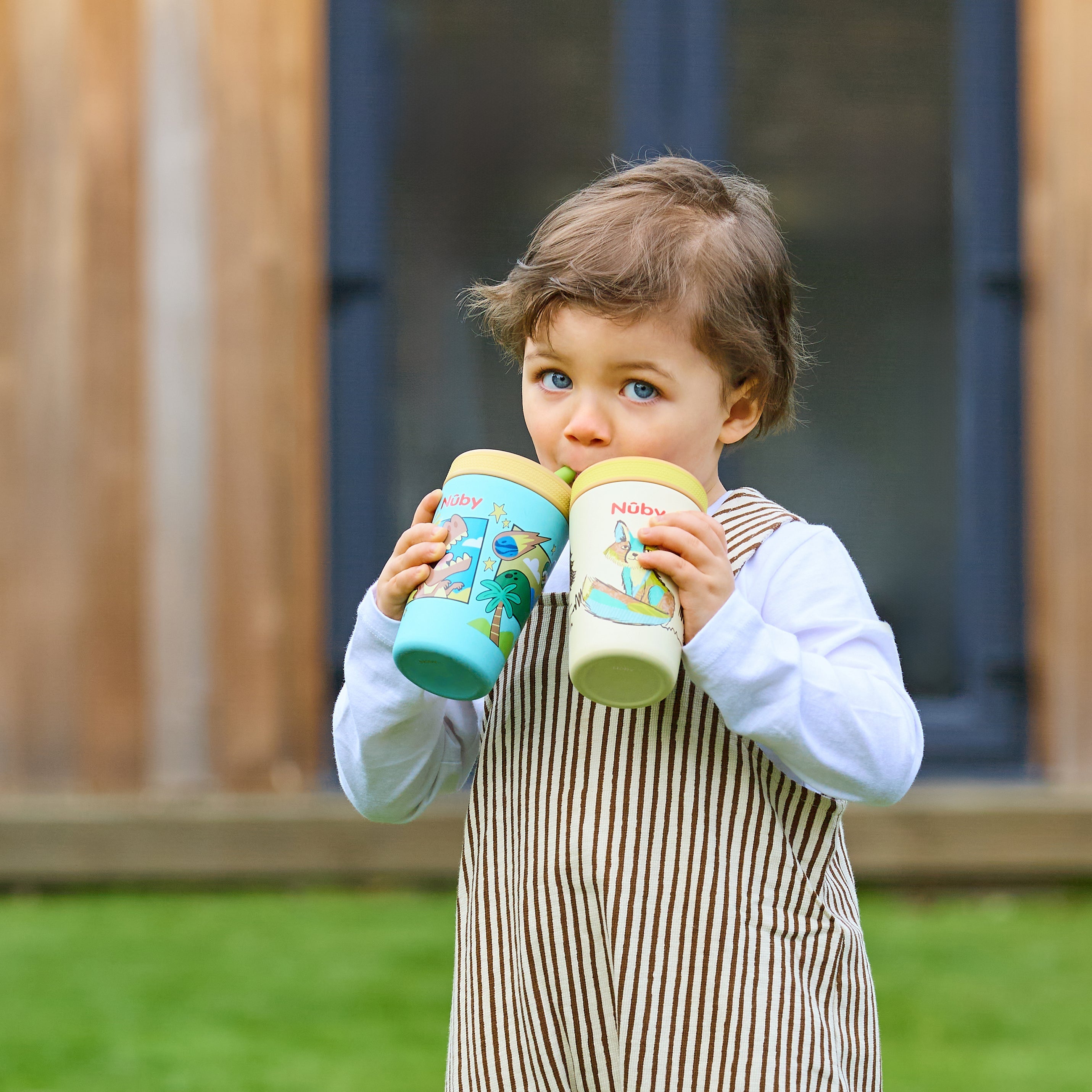 Thirsty Kids Flexstraw Stainless Steel Cup | Dinosaurs (0B1X)