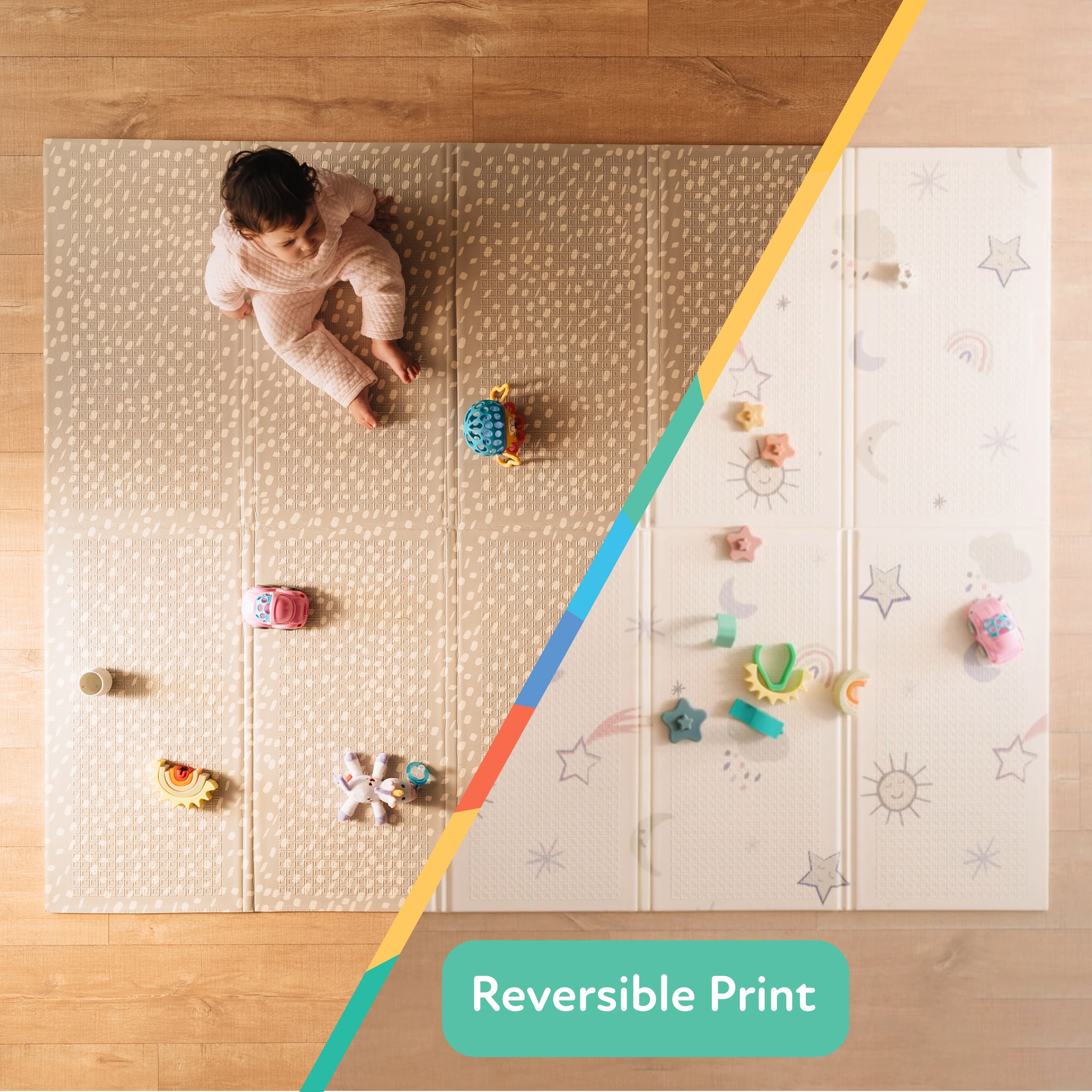 Reversible Floor Mat | Rainbows & Sky (0RPG)