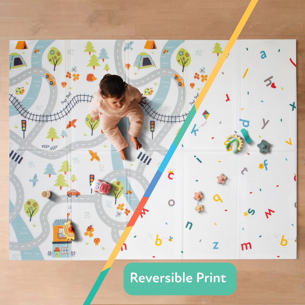Reversible Floor Mat | Cars & Roads (DJZ6)