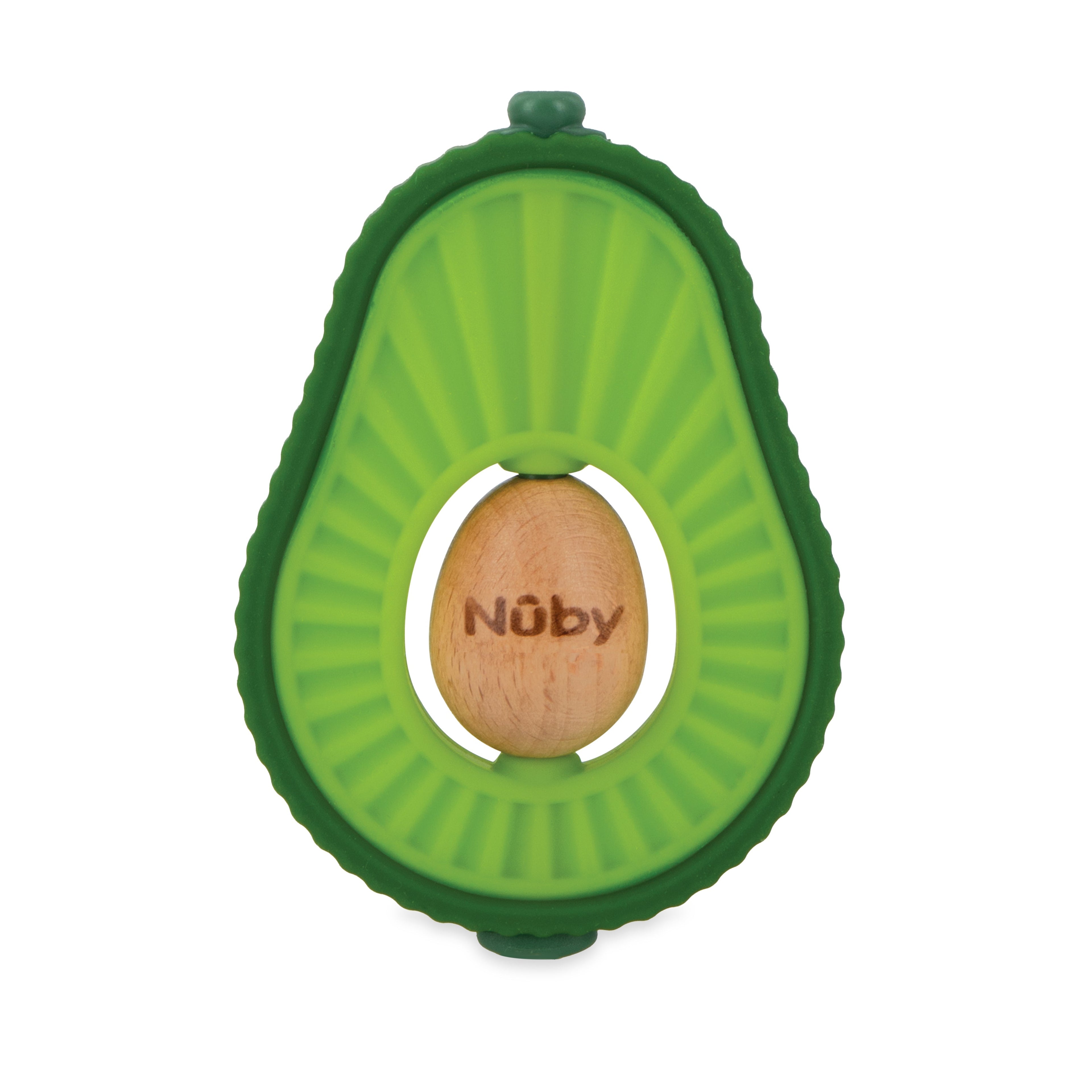 Avocado Muncher Wood and Silicone Teether (MW9S)