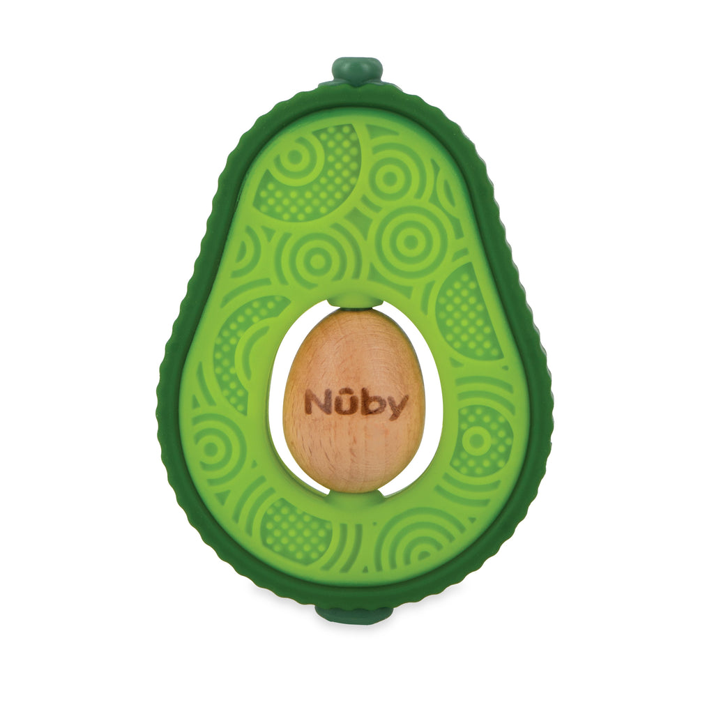 Avocado Muncher Wood and Silicone Teether (MW9S)