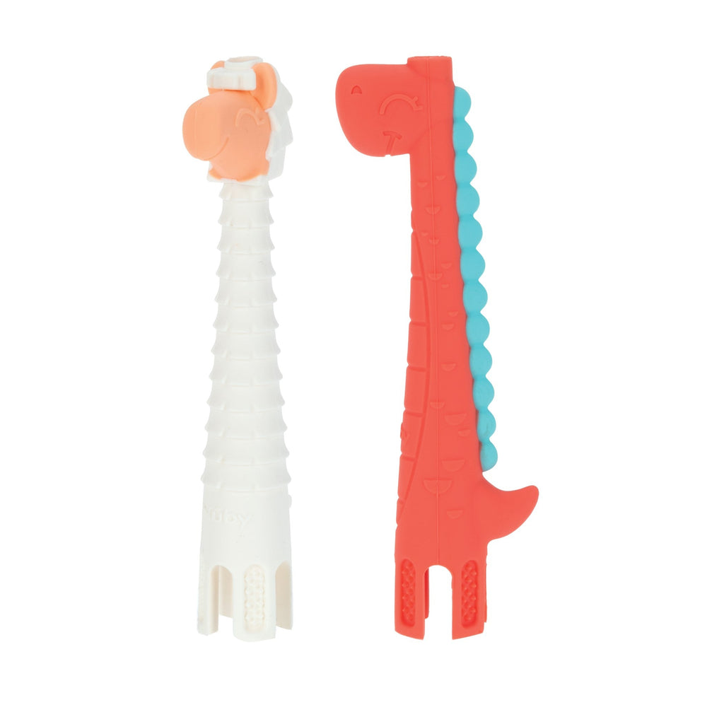 Sensory Tube Teethers (2 Pack) | White & Red (20P2)