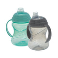 Clik-It Soft Spout Grip N' Sip Trainer Cup (2 Pack) | Aqua/Grey (TT94)