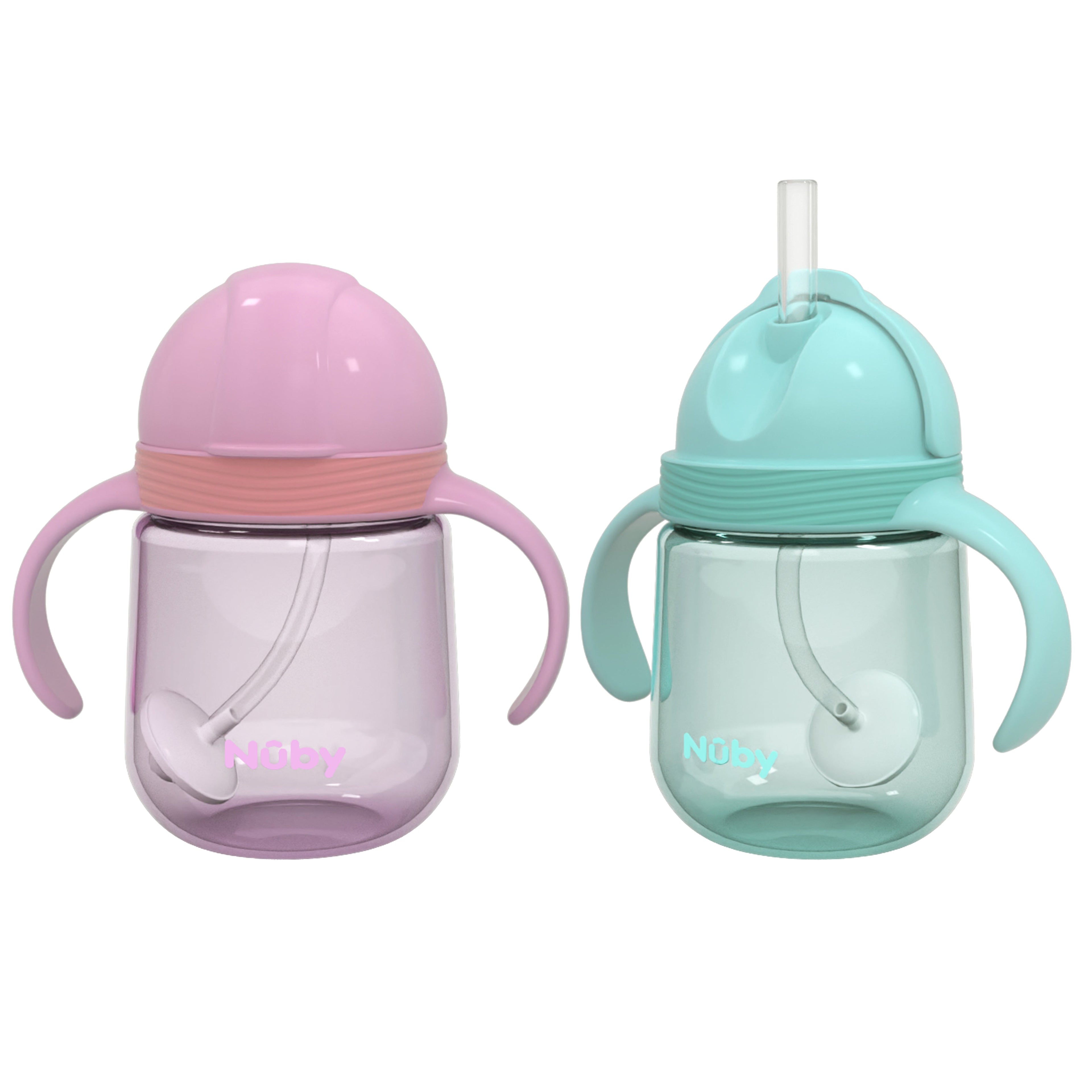 Clik-it Flip-It Straw Cup (2 Pack) | Pink/Aqua (RS3R)
