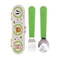 Stainless Steel Toddler Utensil Set | Forest Animals (KUR6)