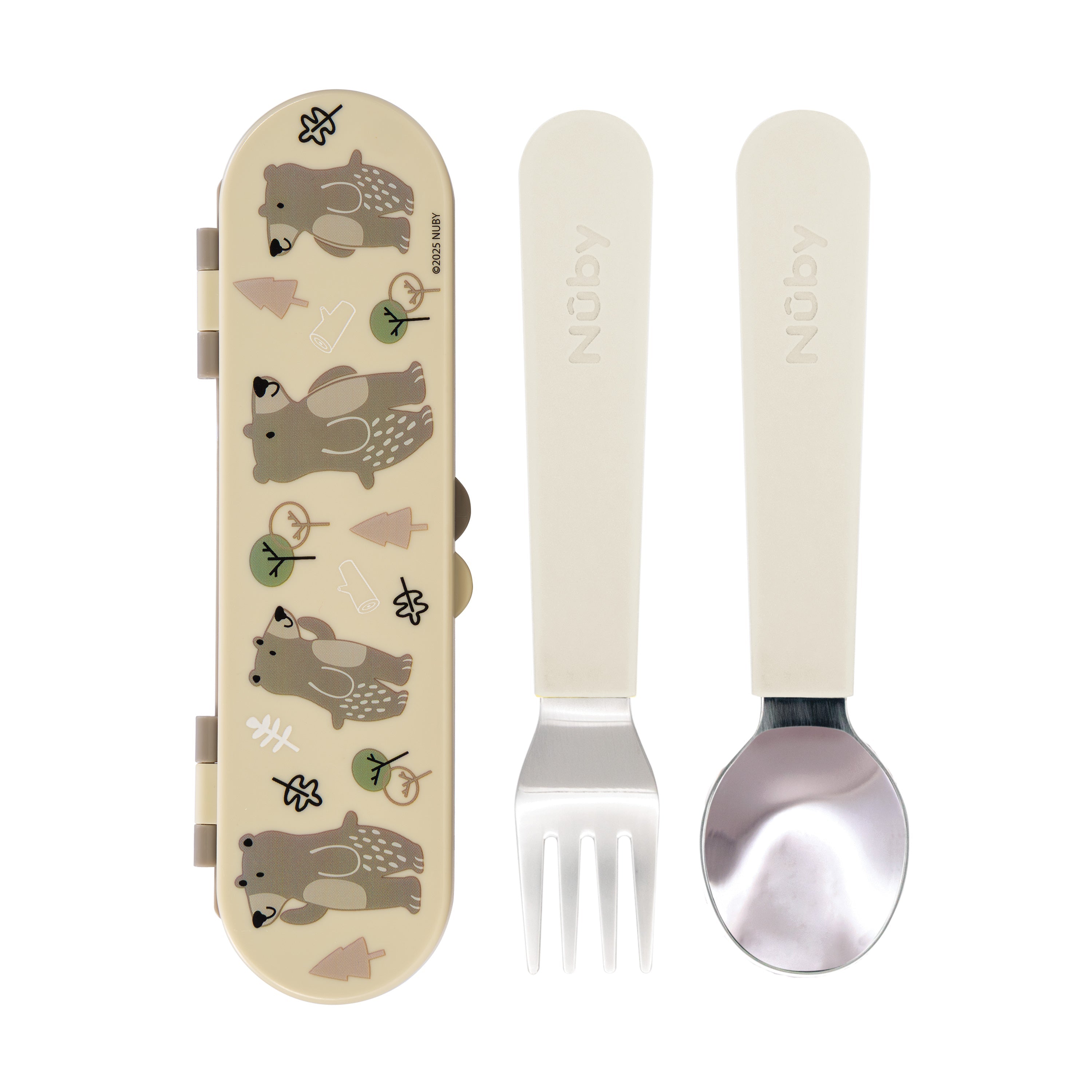 Stainless Steel Toddler Utensil Set | Forest Bears (CCUW)