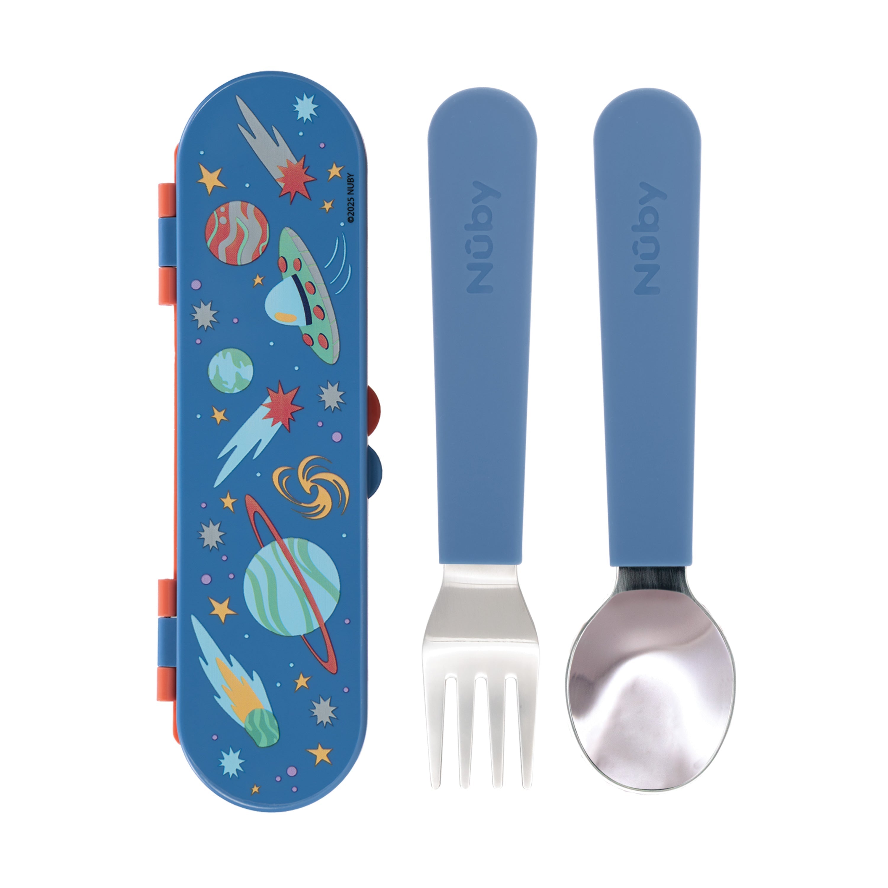 Stainless Steel Toddler Utensil Set | Outer Space (S1U6)