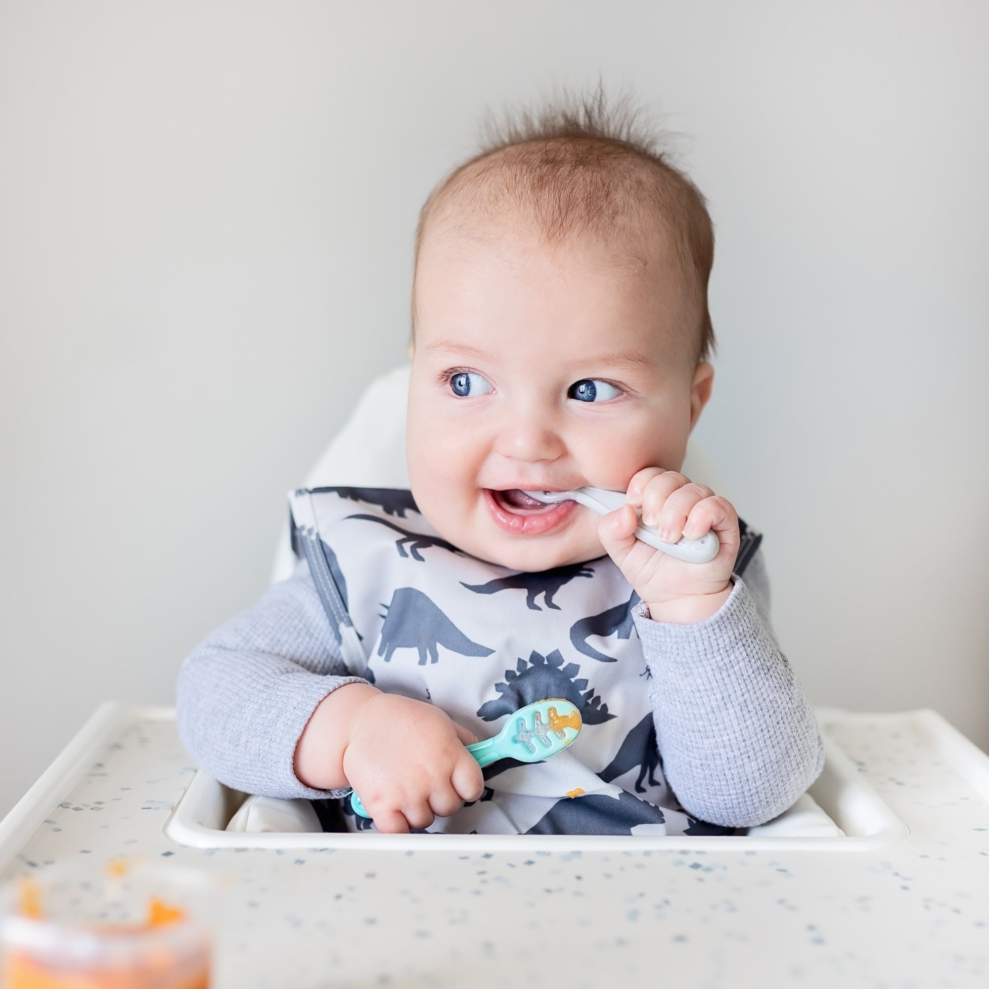 Baby's First Spoons | Aqua, Peach, & Light Blue (KIME)