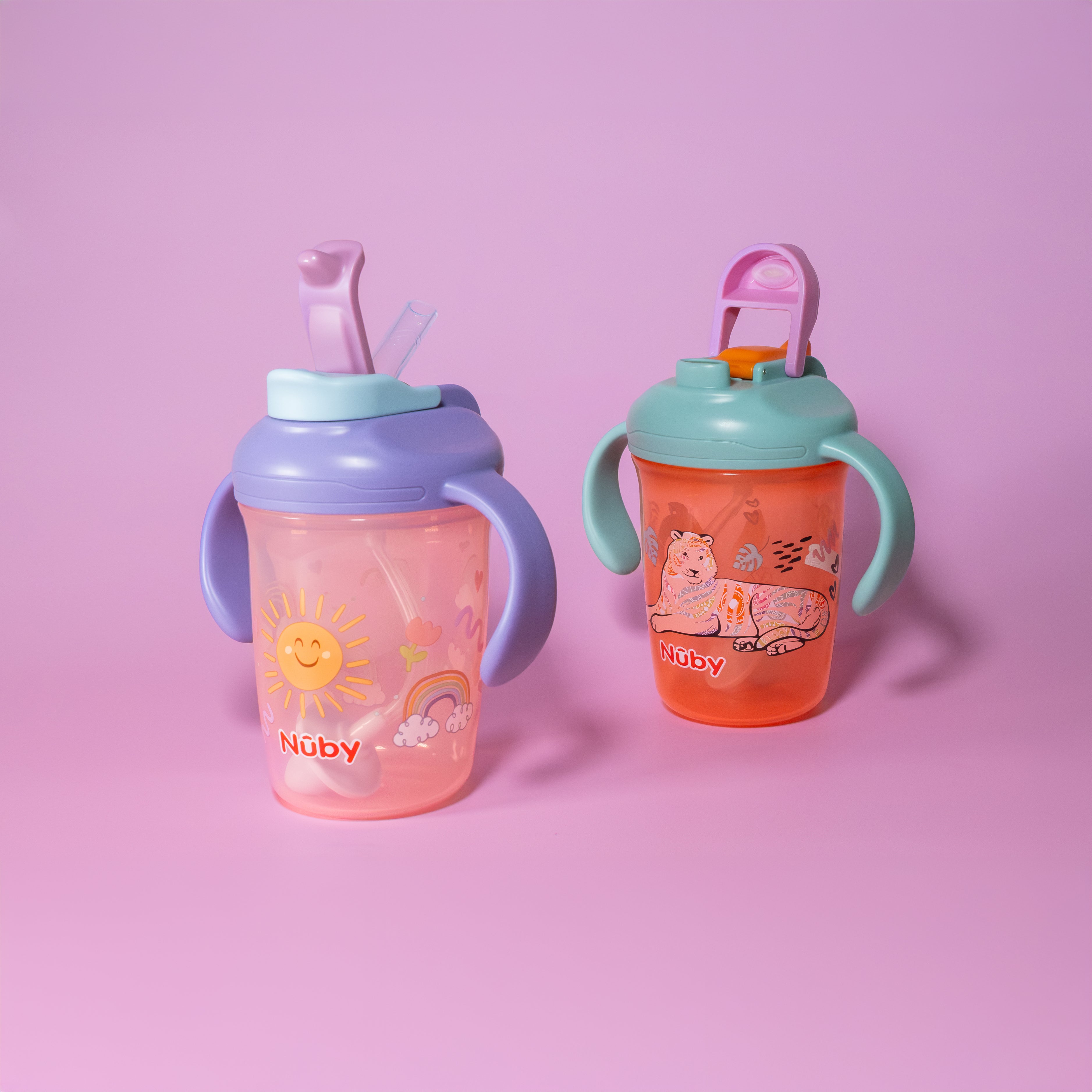 2-in-1 Toddler Cup (2 Pack) | Tiger & Rainbows (JYD9)