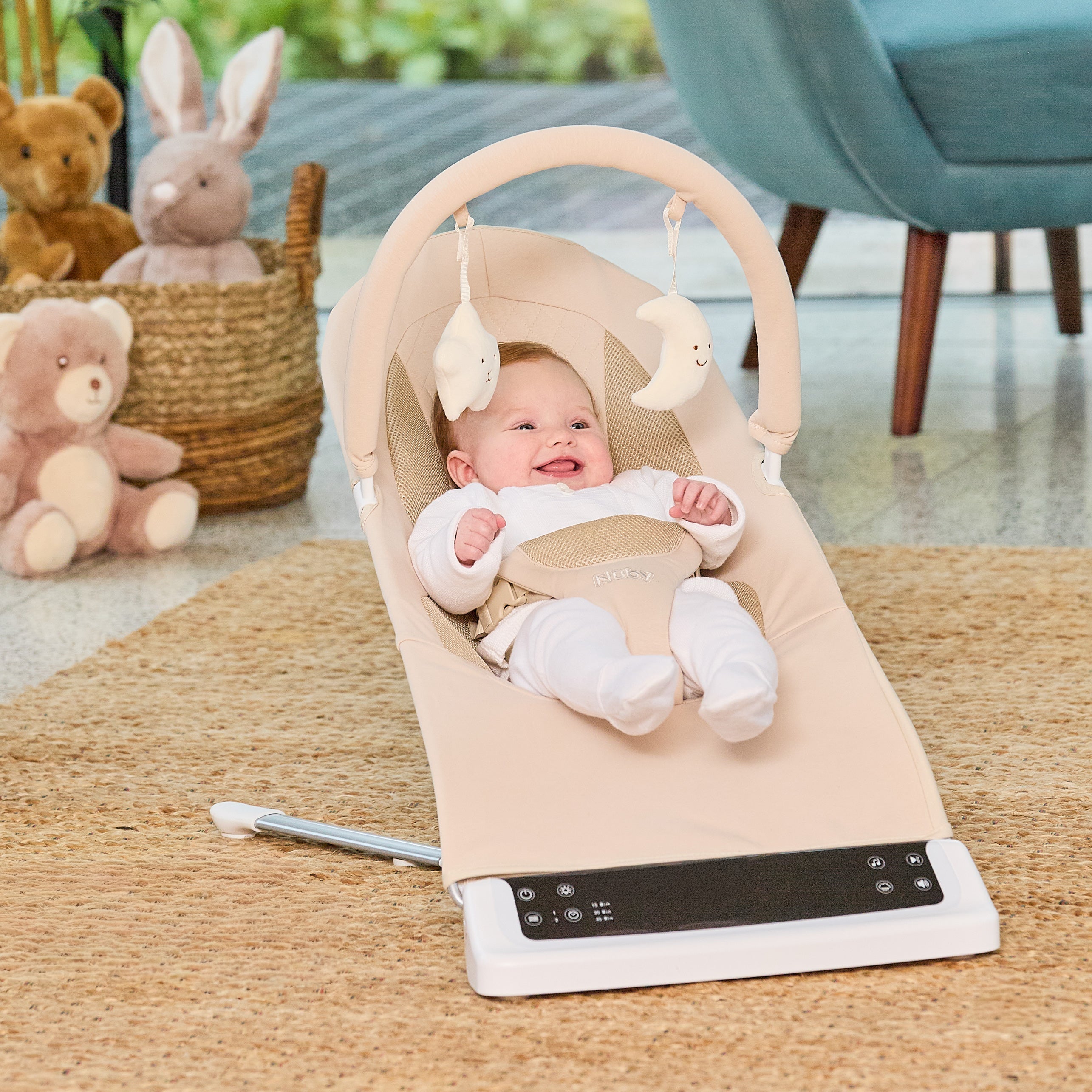 Deluxe Baby Bouncer Seat | Khaki (4HH0)