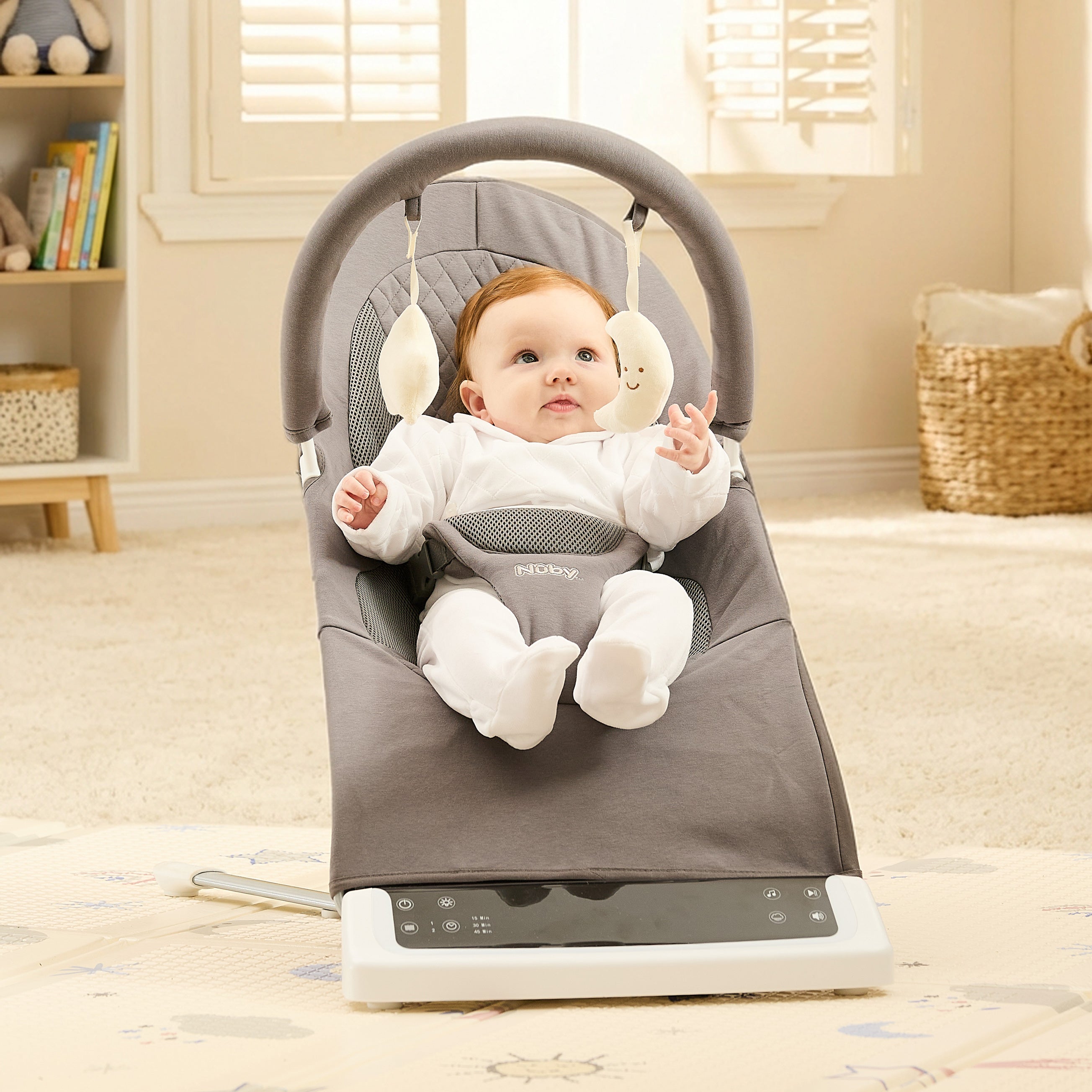 Deluxe Baby Bouncer Seat | Grey (S4FT)