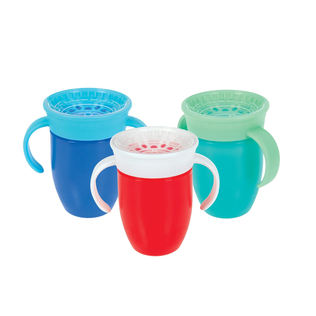 360 Wonder Cup with Handles (3 Pack - 5 oz) | Blue/Red/Aqua (R3GQ)