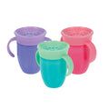 360 Wonder Cup with Handles (3 Pack - 7 oz) | Purple/Pink/Aqua (DBBU)