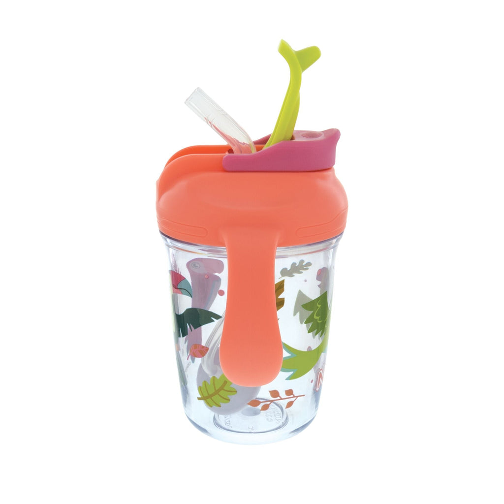 2-Handle Multi-Function Flip-It Cup | Tropical Birds (1JZ6)