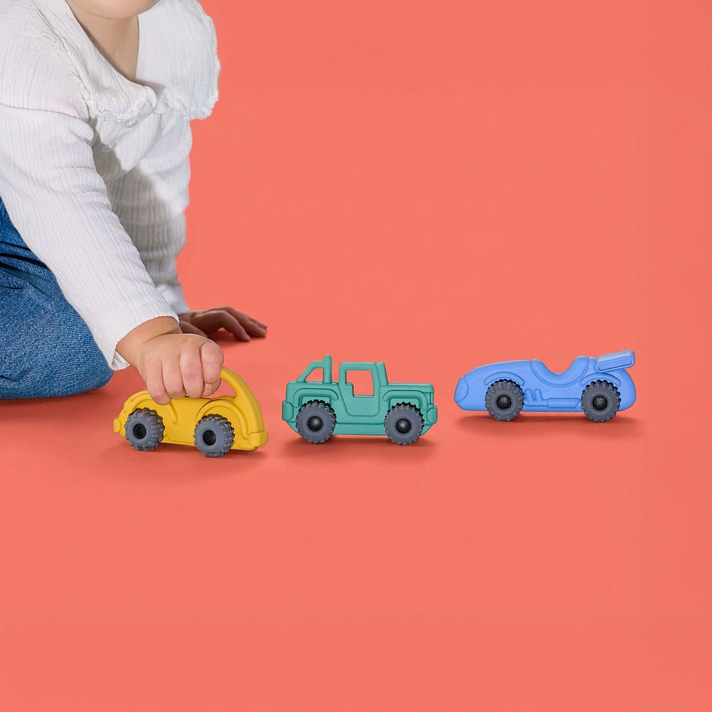 Silicone Vehicle Teether Toy | Race Car (I86U)