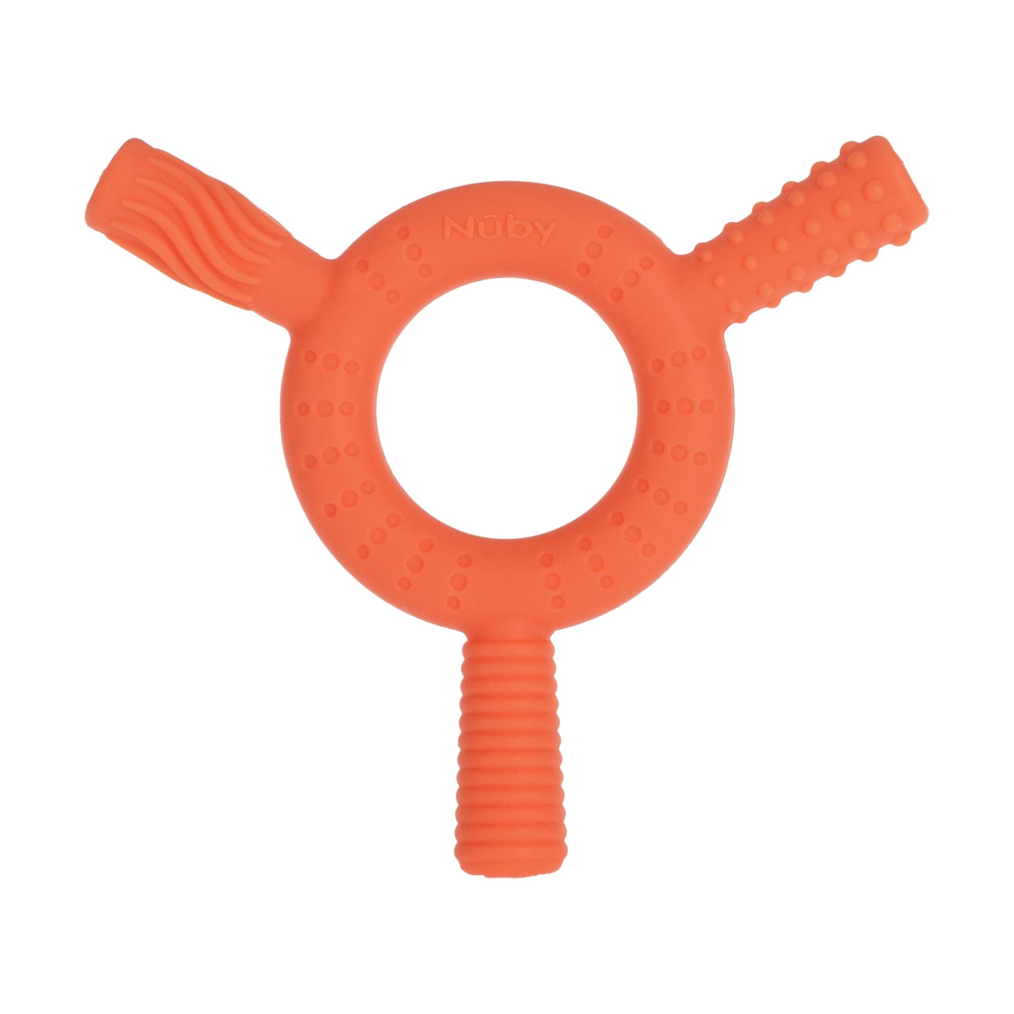 Hollow Sensory Tube Teethers | Blue/Coral (7P5Q)