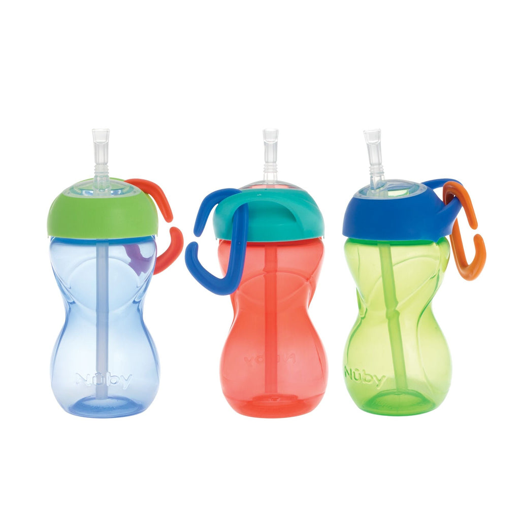 Clik-it Travel Straw Cup with Carabiner (3 Pack) | Red/Green/Blue (2UKL)