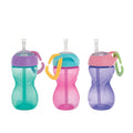 Clik-it Travel Straw Cup with Carabiner (3 Pack) | Aqua/Pink/Purple (HFVL)