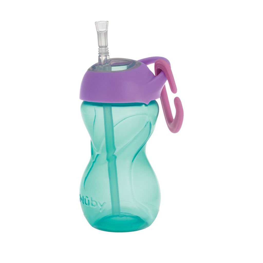 Clik-it Travel Straw Cup with Carabiner (3 Pack) | Aqua/Pink/Purple (HFVL)