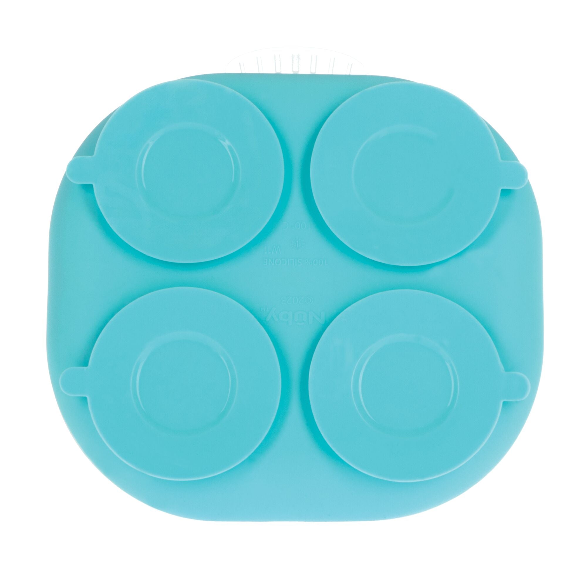 Rectangular Silicone Suction Plate (2 Pack) | Coral / Aqua (CXJN)