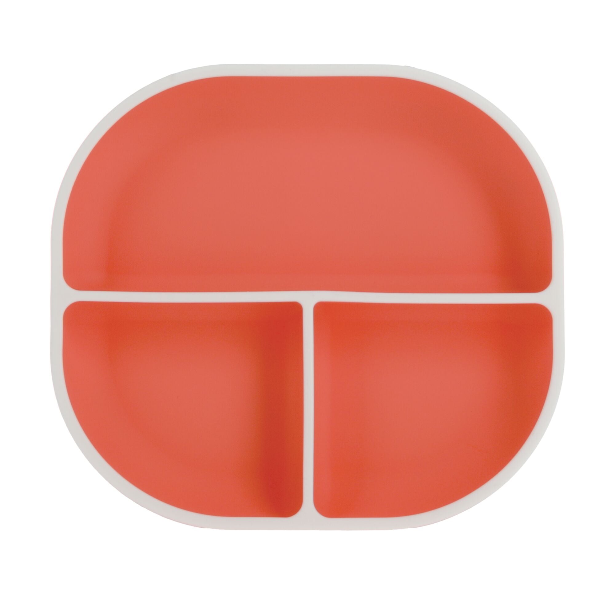 Rectangular Silicone Suction Plate (2 Pack) | Coral / Aqua (CXJN)
