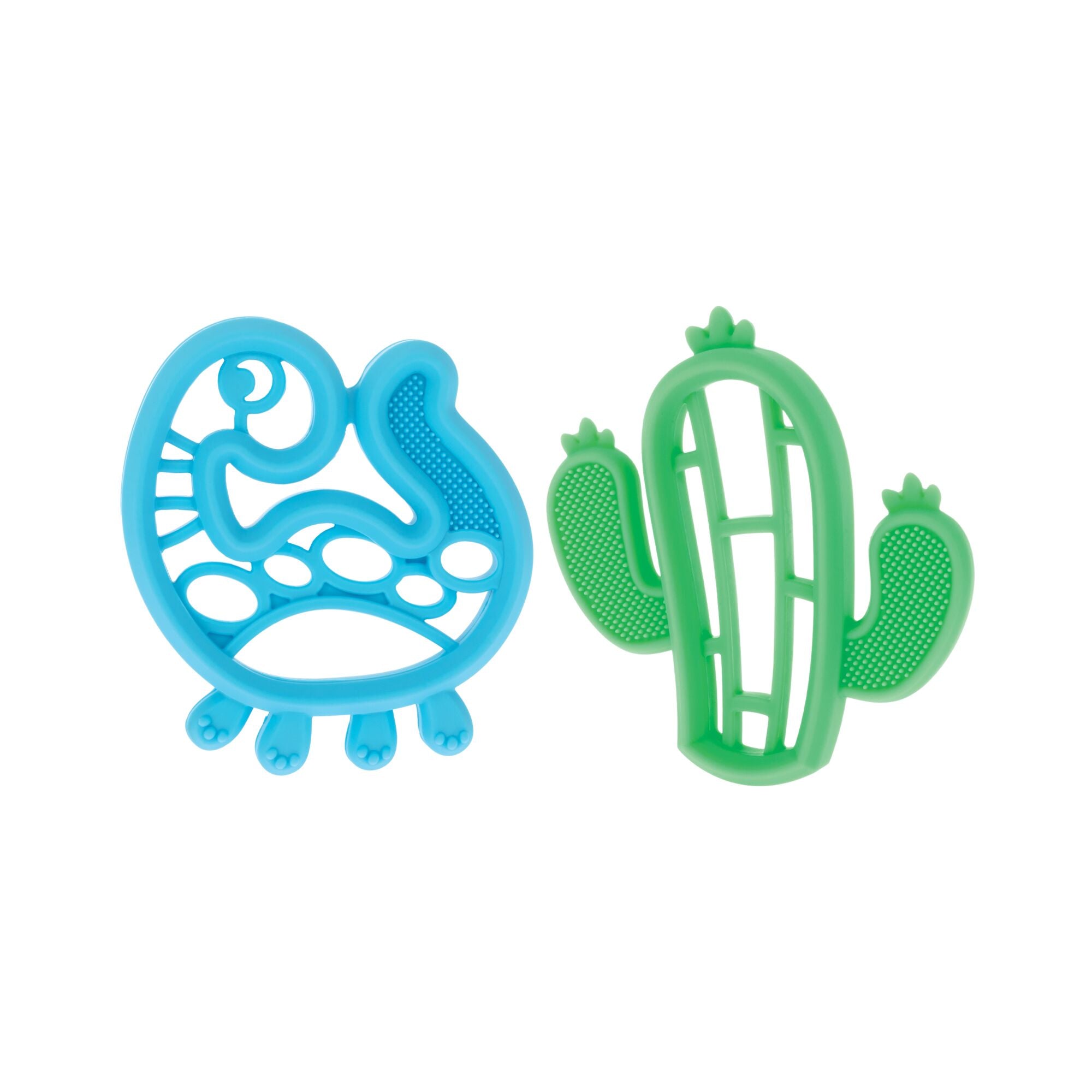 Silicone Mini Teethers (2 Pack) | Dino & Cactus (QG1I)