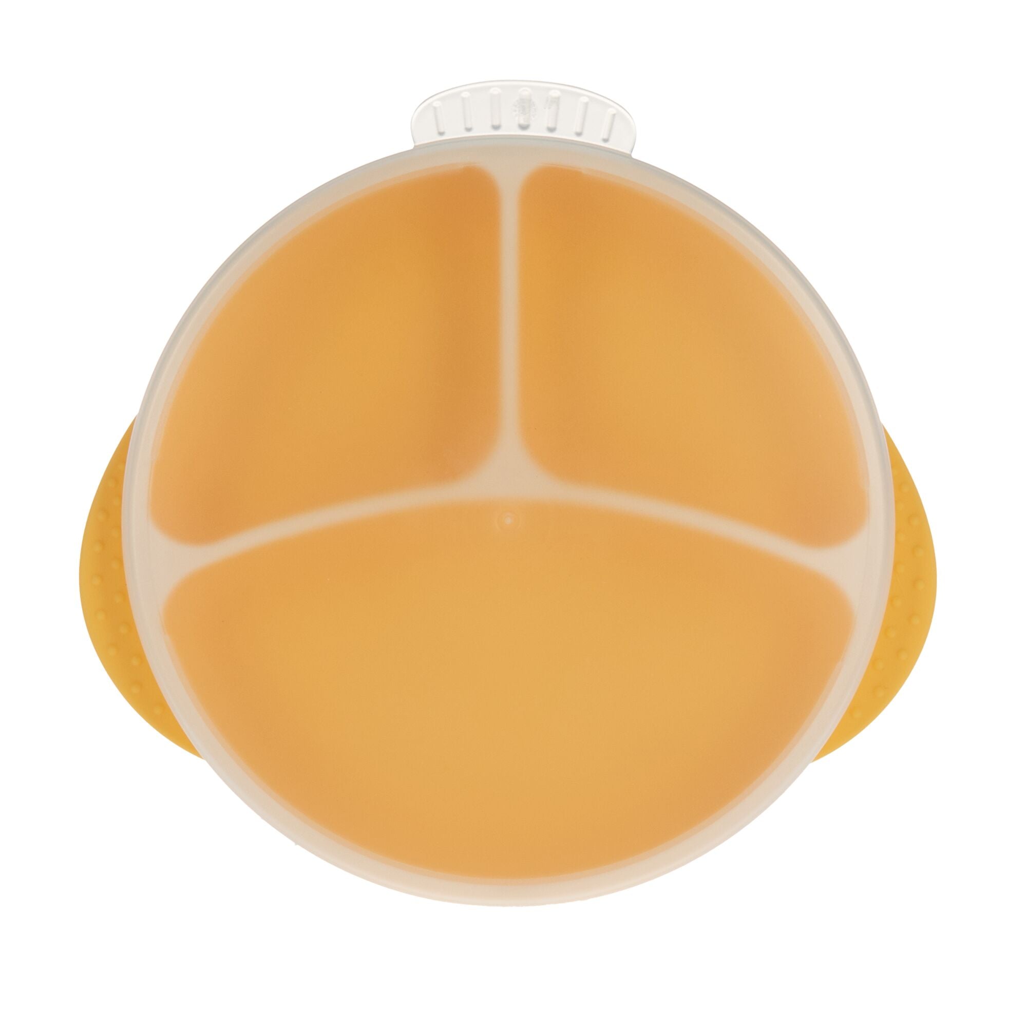 Round Silicone Suction Plate & Lid (2 Pack) | Blue / Yellow (V2ZC)
