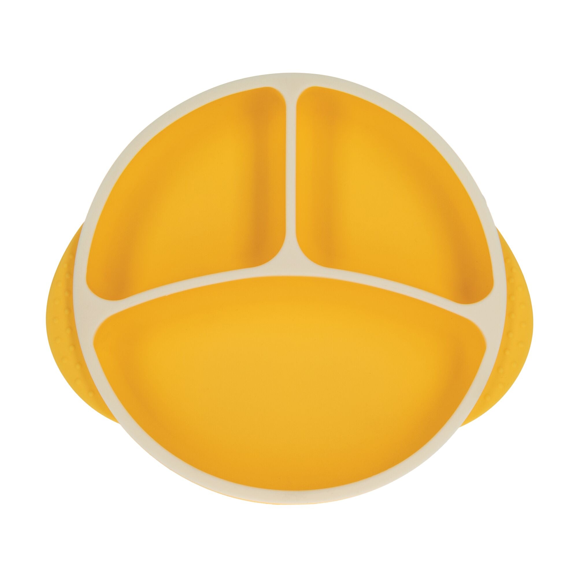 Round Silicone Suction Plate & Lid (2 Pack) | Blue / Yellow (V2ZC)