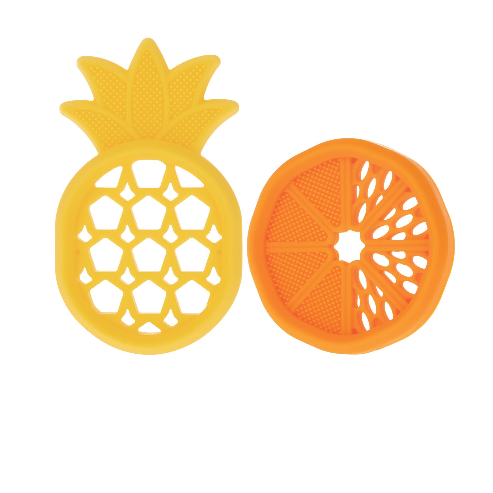 Silicone Mini Teethers (2 Pack) | Orange & Pineapple (TRCT)