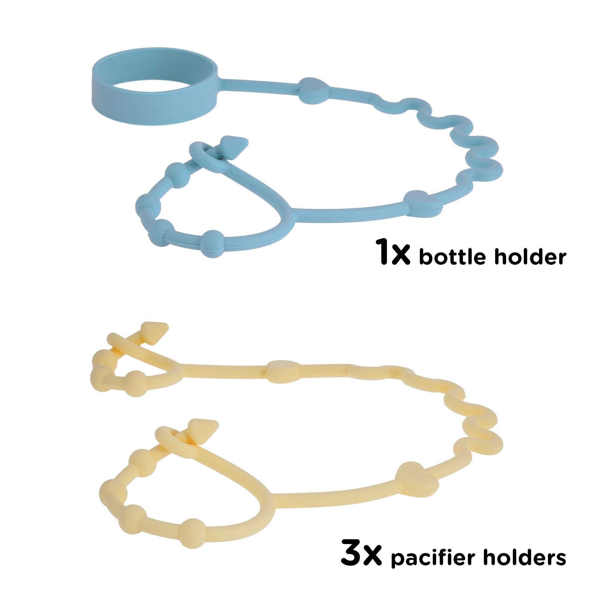 Pacifier & Bottle Bungee Set (4 Pack) (IFJ6)