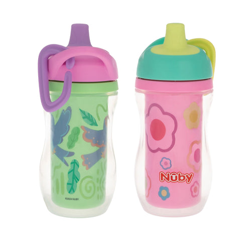 Active Sipper Insulated Cup | Green & Pink (ZPU6)