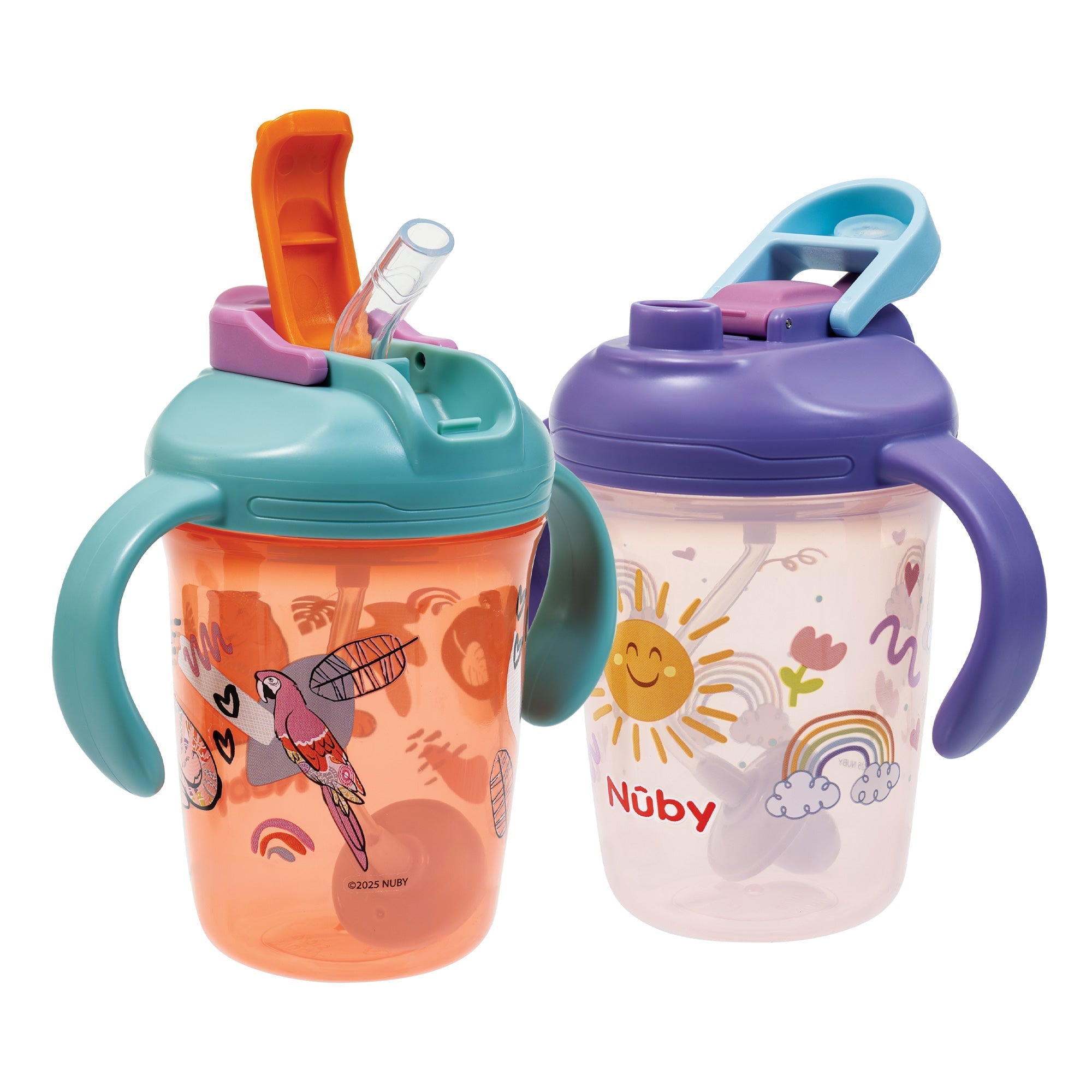 2-in-1 Toddler Cup (2 Pack) | Tiger & Rainbows (JYD9)