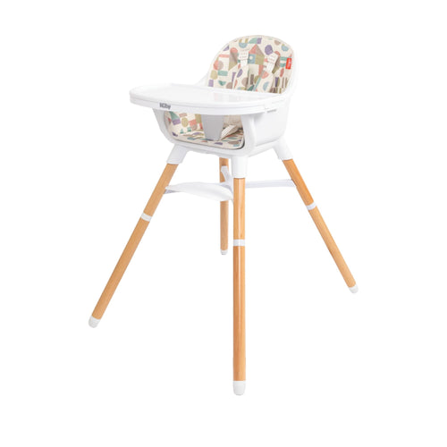4-in-1 Multi-Use High Chair | White Geometrics (4TK2)
