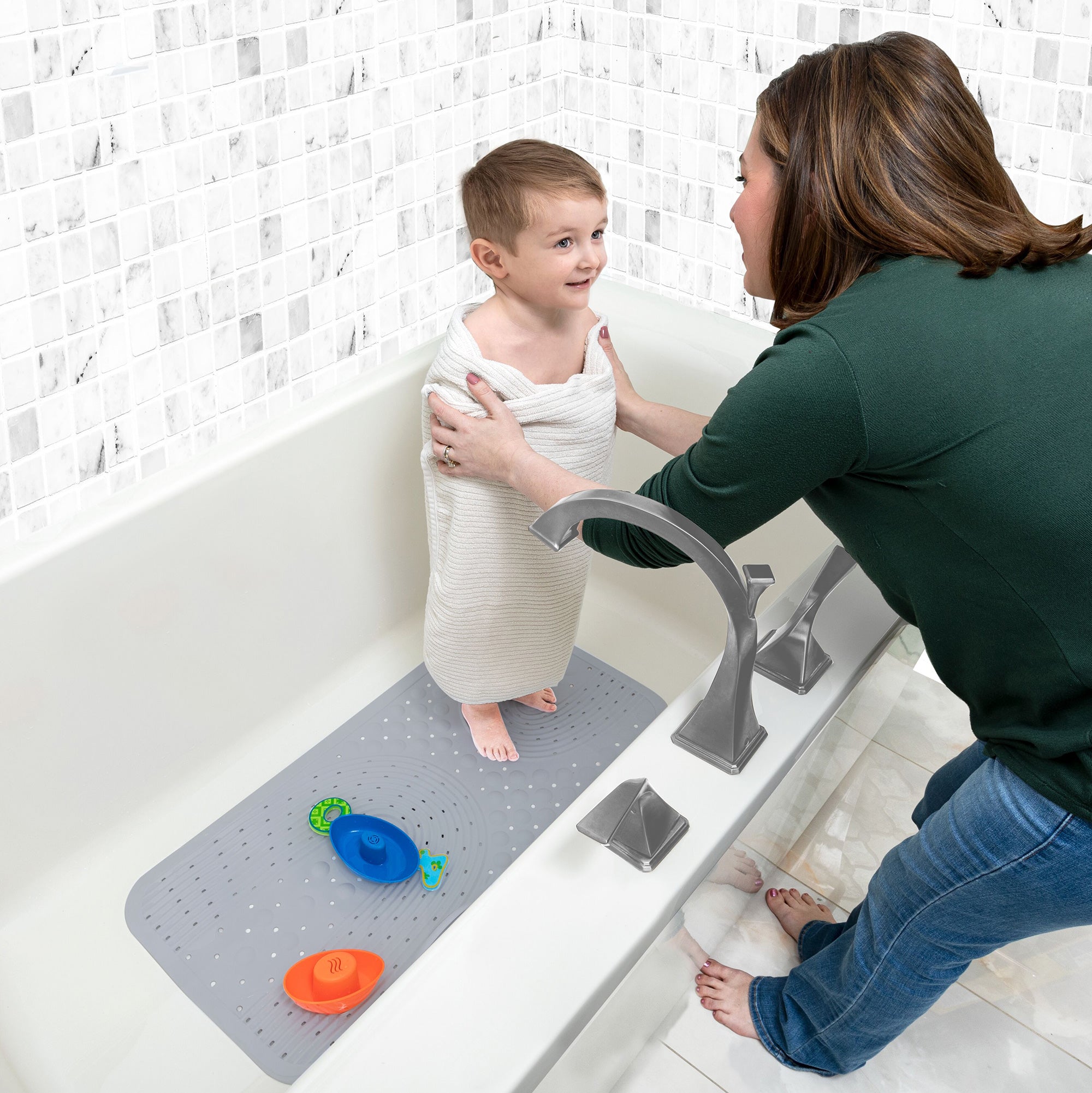 Cushioned Bath Mat | White (BV8C)