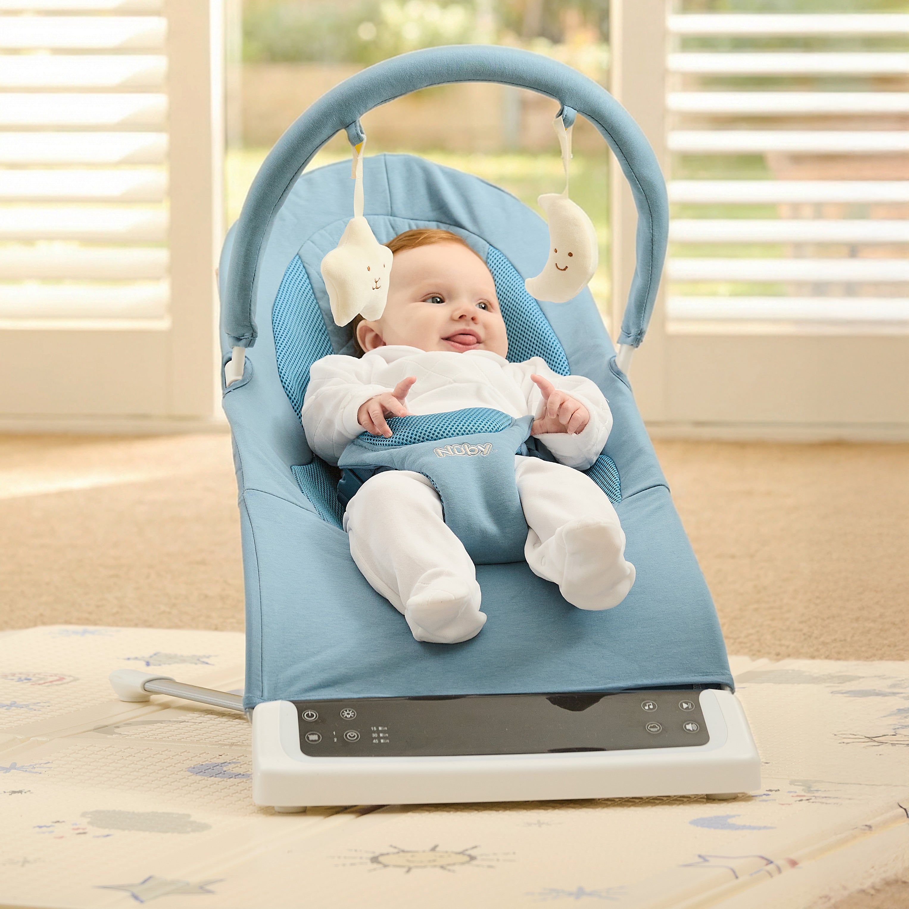 Deluxe Baby Bouncer Seat | Blue (XXJO)