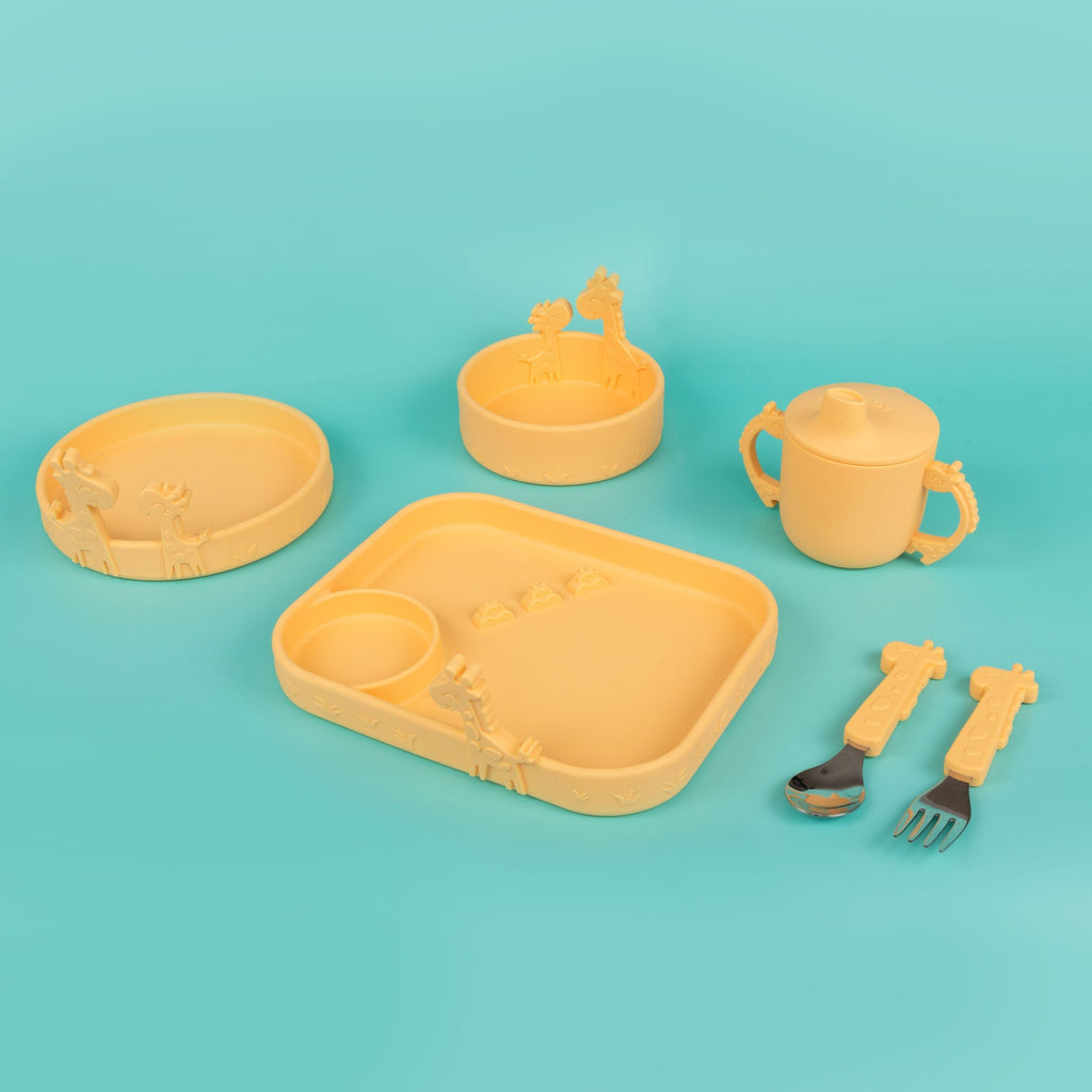 Animal Friends 6-Piece Dinnerware Set - Yellow Giraffe (YT2Y)