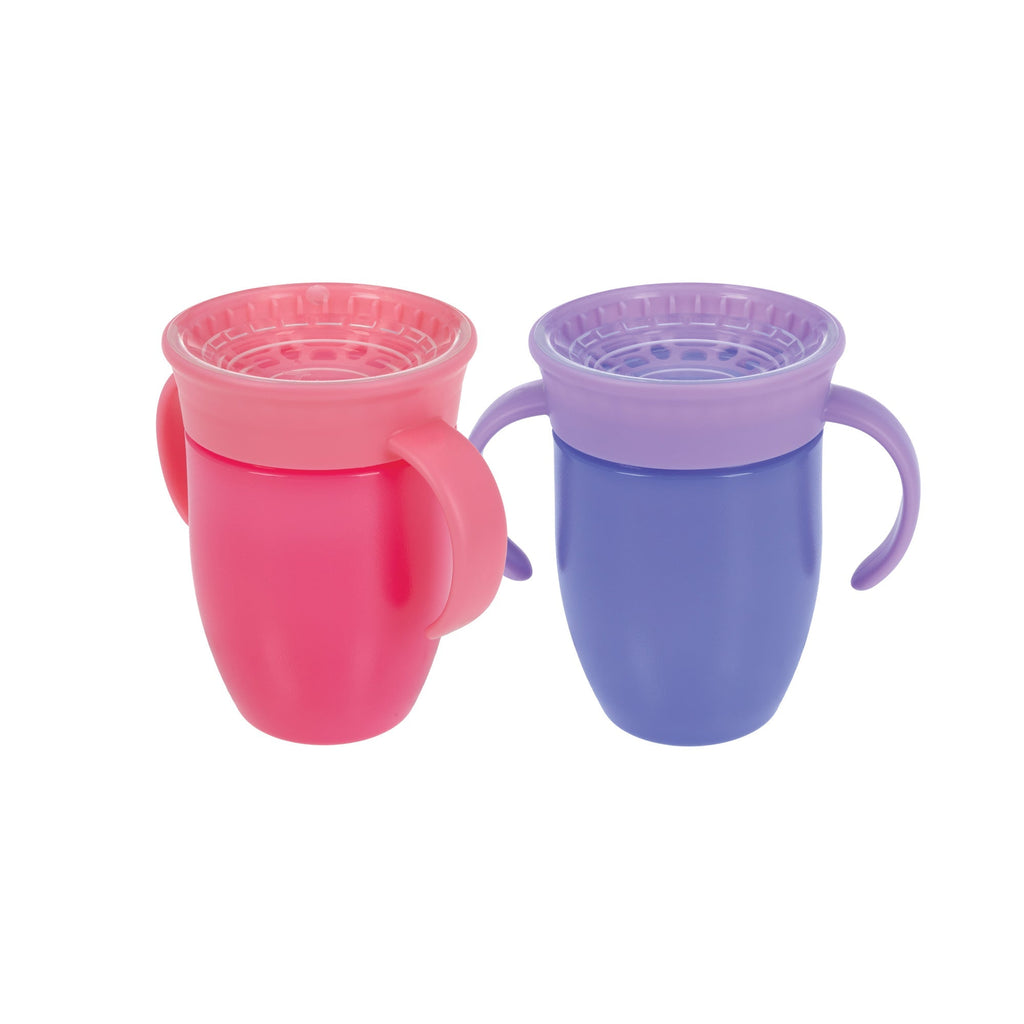 360 Wonder Cup with Handles (2 Pack - 7 oz) | Pink/Aqua (IWFM)